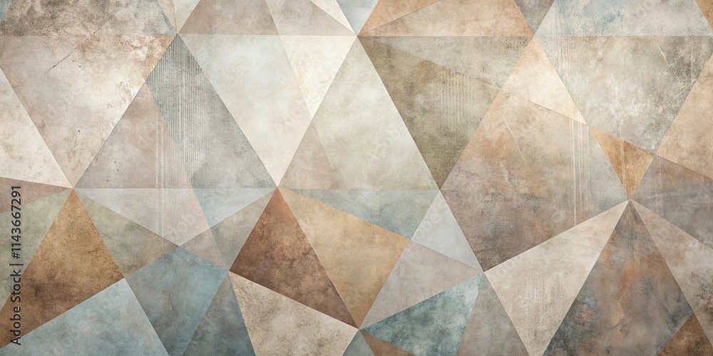 Abstract Geometric Background with Earthy Tones and Textured Triangles Abstract Geometric Background with Earthy Tones and Textured Triangles