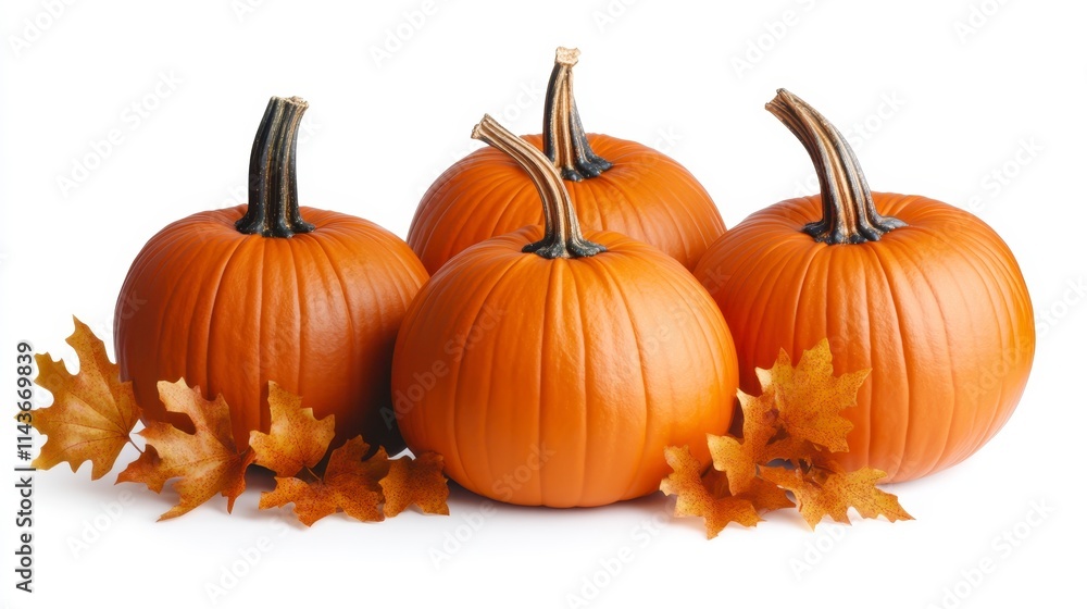 A cluster of vibrant orange pumpkins surrounded by autumn leaves, symbolizing the fall season and harvest time. A cluster of vibrant orange pumpkins surrounded by autumn leaves, symbolizing the fall season and harvest time.