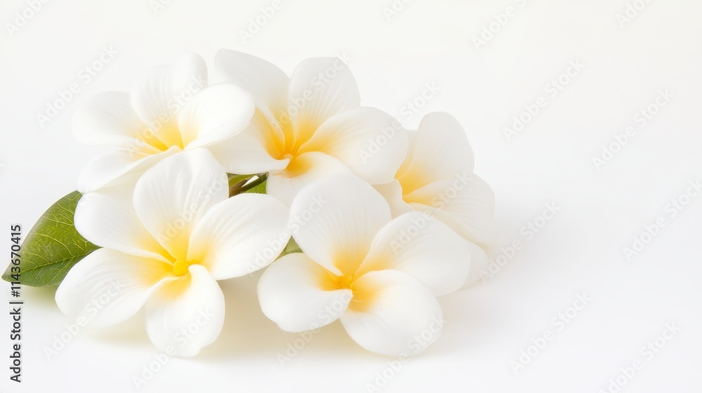A cluster of delicate white flowers with yellow accents, resting gracefully against a soft, neutral background. A cluster of delicate white flowers with yellow accents, resting gracefully against a soft, neutral background.