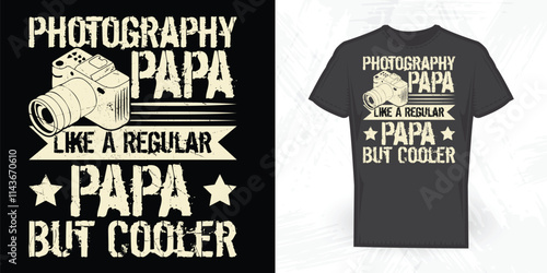 Father's Day Funny Cameraman Lover Vintage Photographer T-shirt Design