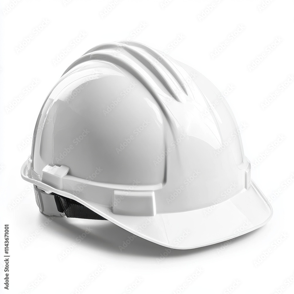 Fototapeta premium white safety helmet isolated on white background