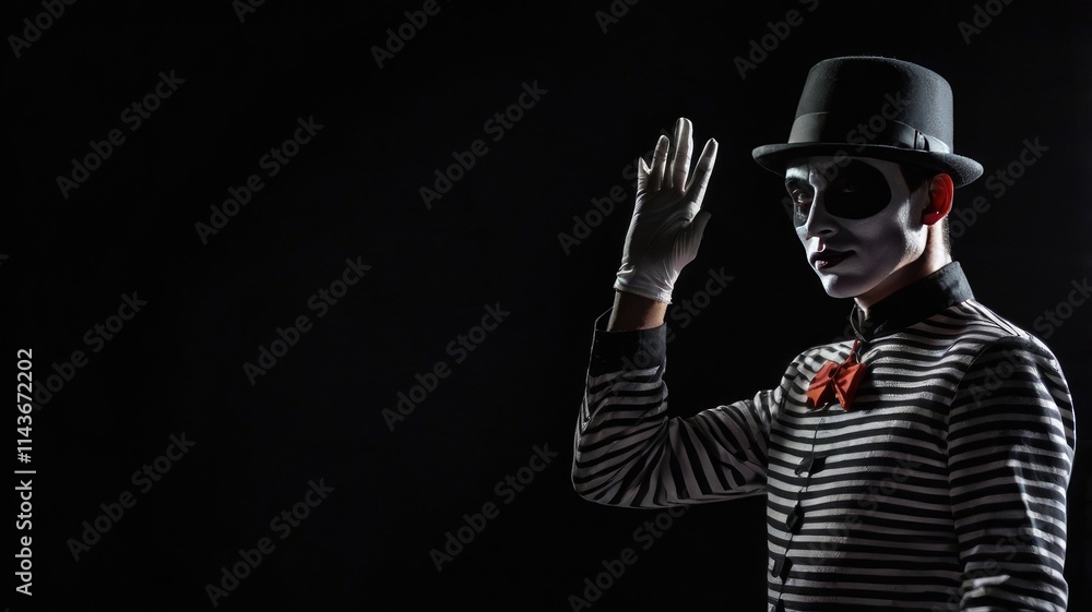 mime black background, Silhouette of a mime artist in black background
mime black background, Silhouette of a mime artist in black background