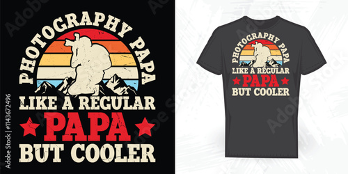 Father's Day Funny Cameraman Lover Vintage Photographer T-shirt Design