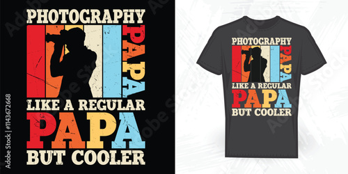 Father's Day Funny Cameraman Lover Vintage Photographer T-shirt Design