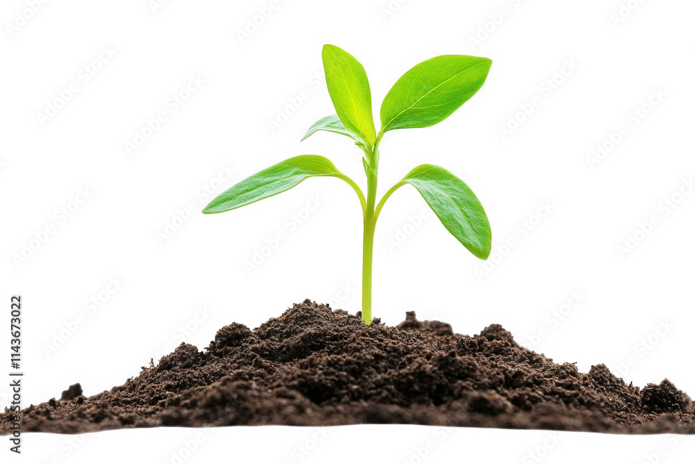 a young green sprout growing from fertile soil. symbolizing new life. growth. and development a young green sprout growing from fertile soil. symbolizing new life. growth. and development