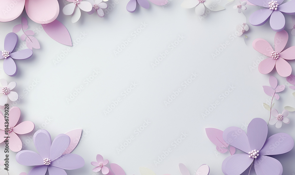 white board framed with rose flowers and lavender white board framed with rose flowers and lavender