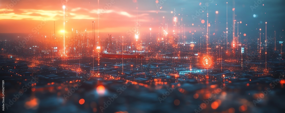 Fototapeta premium Seamless integration of global supply chains