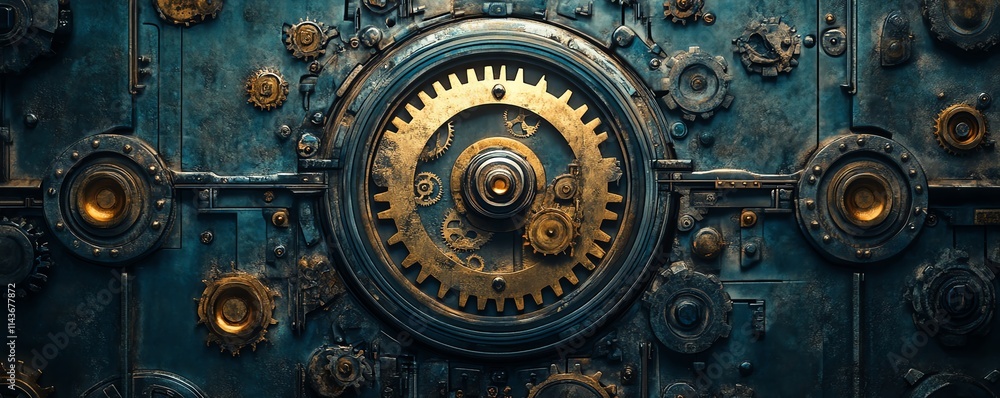 Steampunk world, retrofuturistic society with clockwork gears, industrial machinery, and horological devices, Victorianera architecture, rich textures, detailed vintage design Steampunk world, retrofuturistic society with clockwork gears, industrial machinery, and horological devices, Victorianera architecture, rich textures, detailed vintage design
