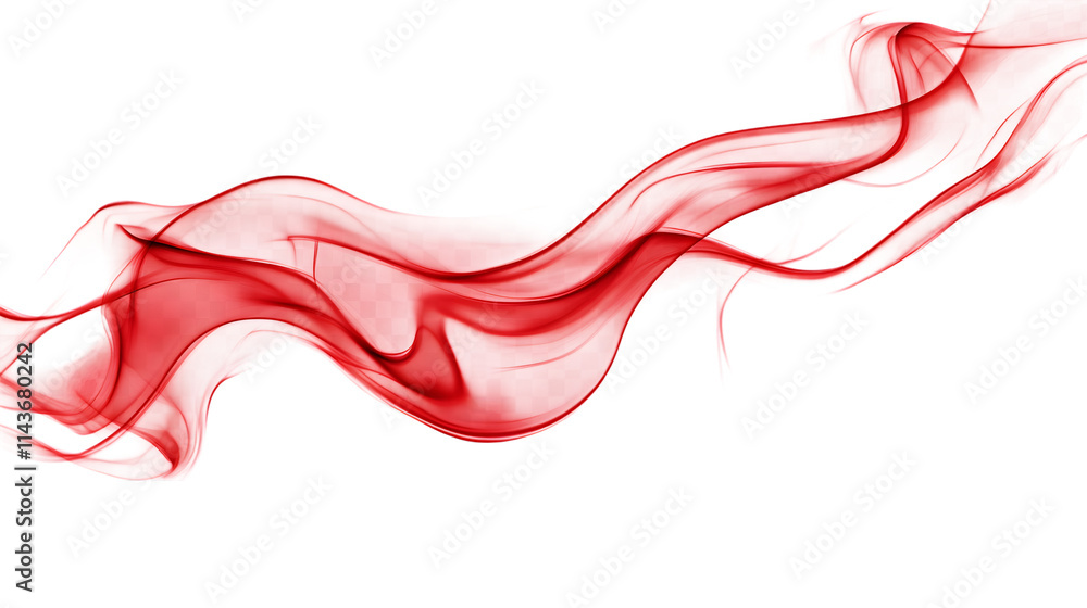Red-colored modern design smoke with swirling patterns, isolated on transparent Red-colored modern design smoke with swirling patterns, isolated on transparent