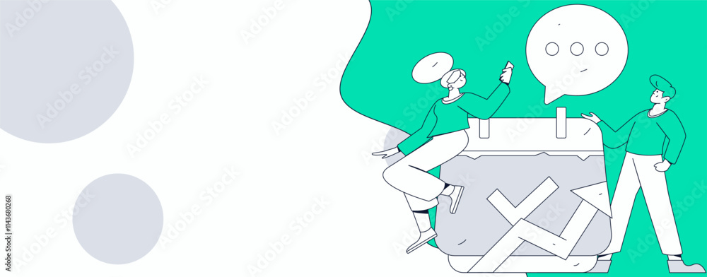 Check-in character flat vector concept operation hand-drawn illustration
Check-in character flat vector concept operation hand-drawn illustration