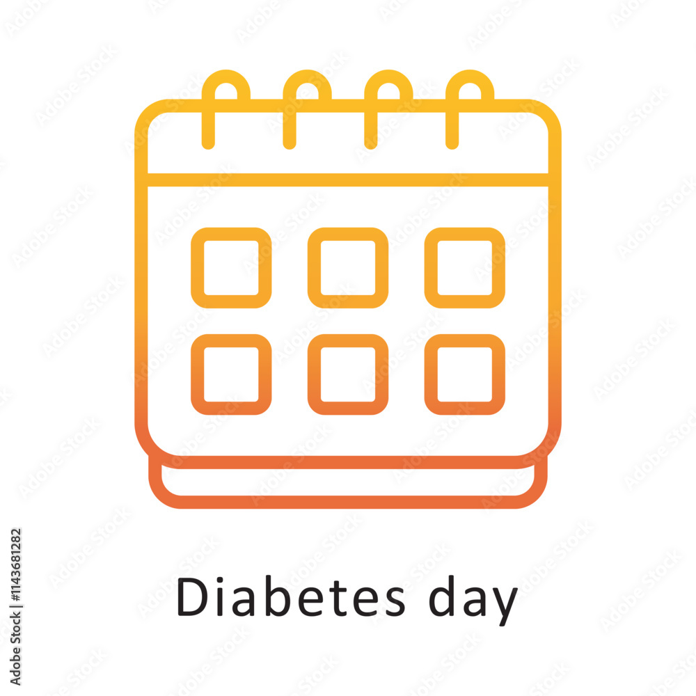 Diabetes day Vector Gradient Icon. Eps 10 File Diabetes day Vector Gradient Icon. Eps 10 File