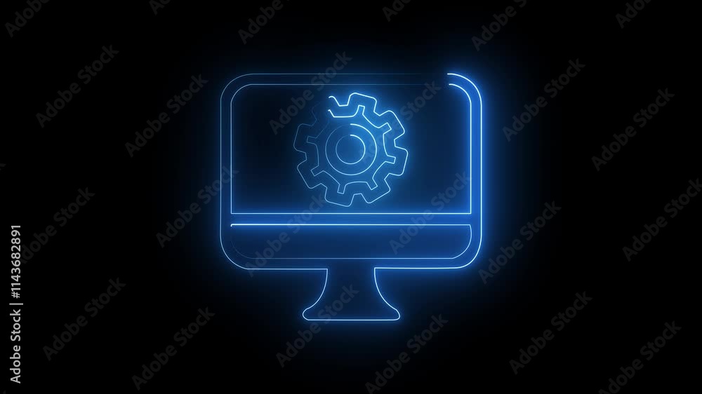 Security Alert Neon Icon 4 K Animated Linear Symbol Icon Video Background on Black Screen Security Alert Neon Icon 4 K Animated Linear Symbol Icon Video Background on Black Screen