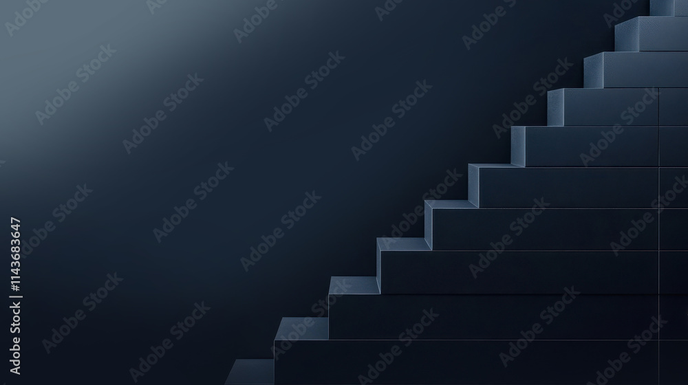 A stairway leading symbolizing success and achievement A stairway leading symbolizing success and achievement