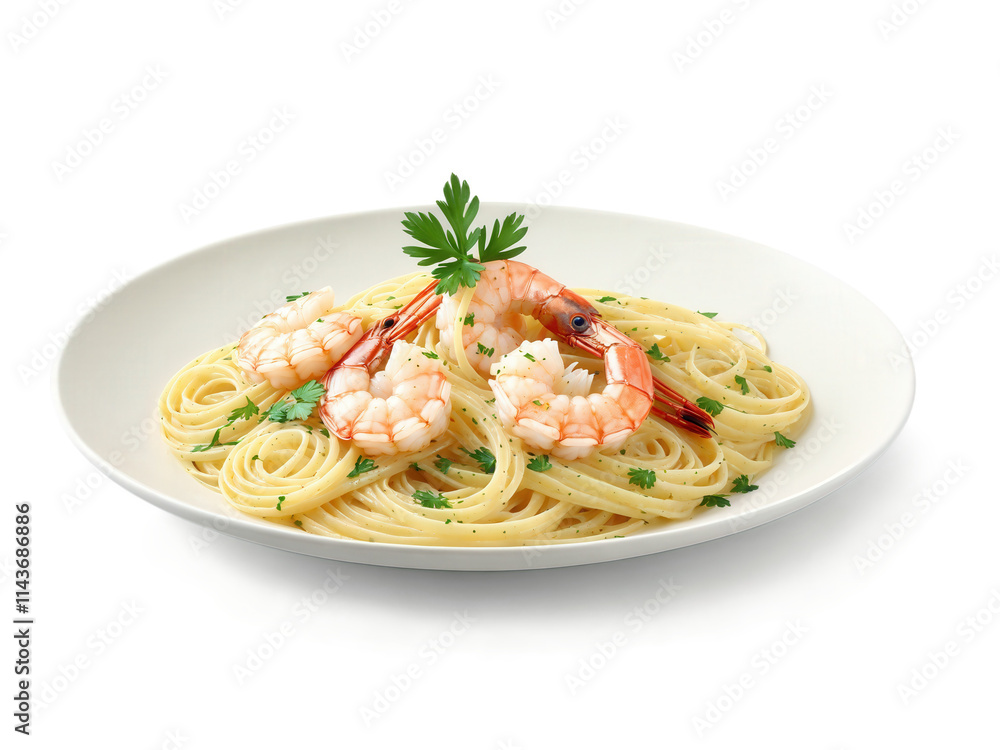 Shrimp Scampi Shrimp sauteed in a garlic butter sauce, served over linguine pasta, garnished with fresh parsley and a squeeze Shrimp Scampi Shrimp sauteed in a garlic butter sauce, served over linguine pasta, garnished with fresh parsley and a squeeze