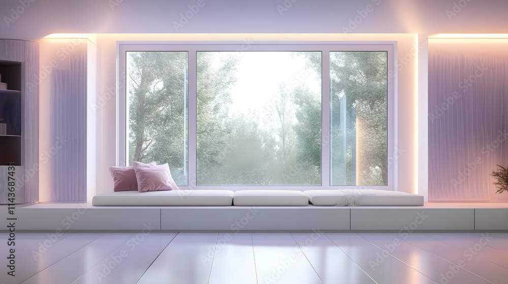 Fototapeta premium Modern Room. Stylish Interior Design Background. Generative AI.