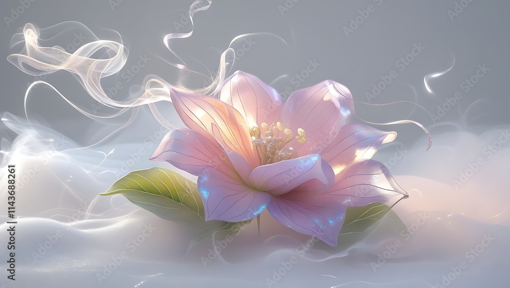 jasmine flower blooming in spectral background, created by generative ai jasmine flower blooming in spectral background, created by generative ai