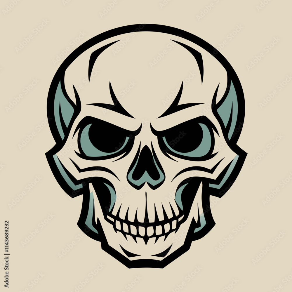 Fototapeta premium human skull with a skull