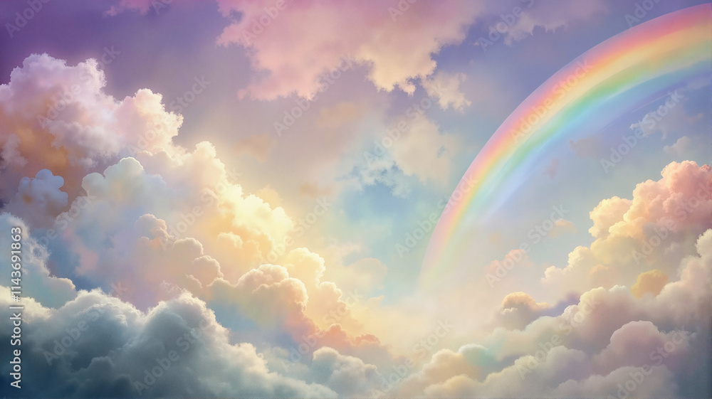 A rainbow in the clouds A rainbow in the clouds