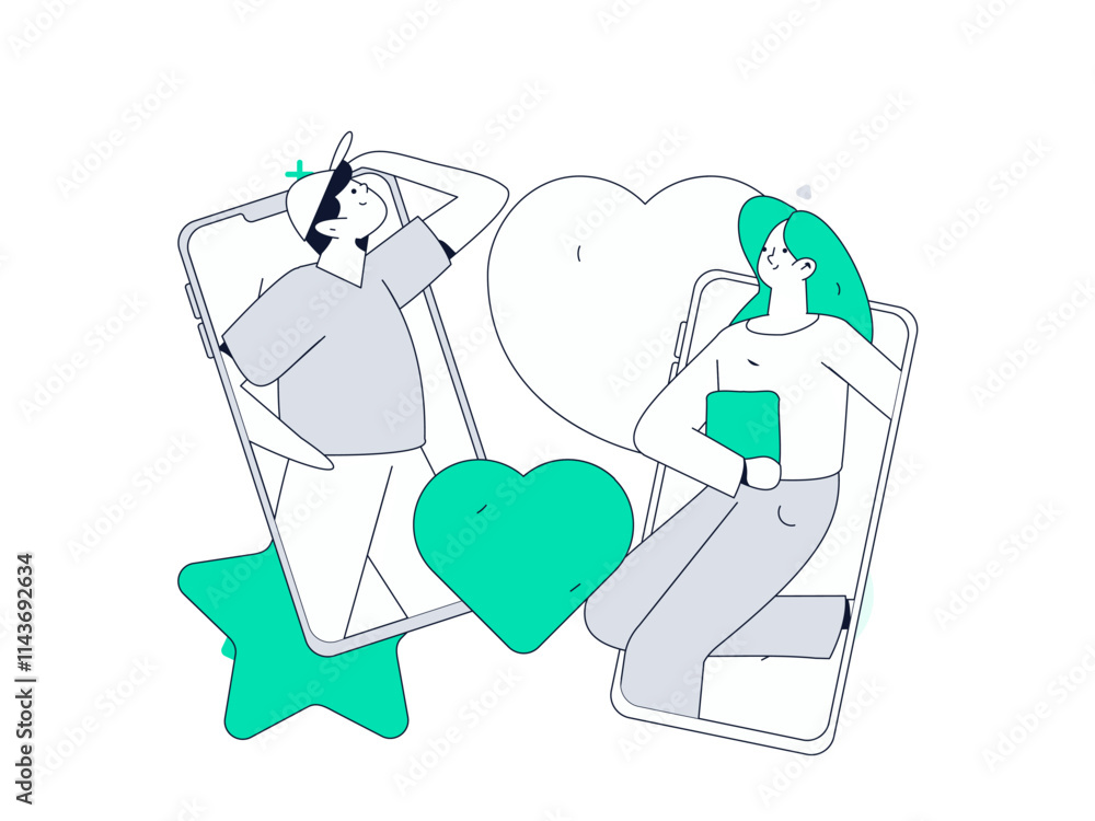 Happy Valentine's Day flat character vector concept business hand drawn illustration
Happy Valentine's Day flat character vector concept business hand drawn illustration