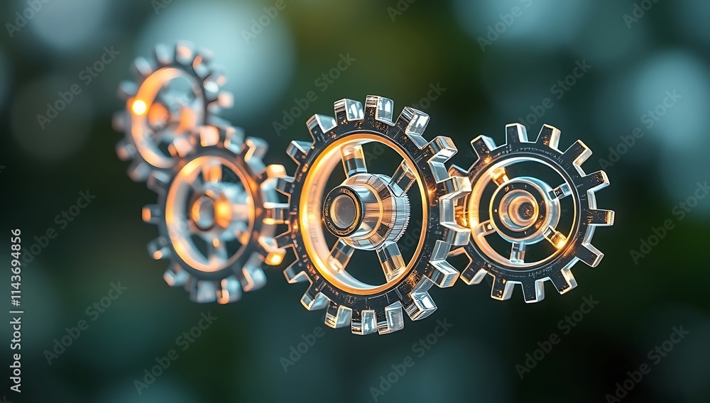 Interlocking Gears System Precision Engineering Design Interlocking Gears System Precision Engineering Design