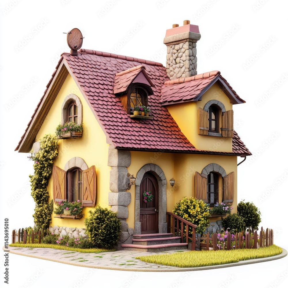 Fototapeta premium House isolated on white background