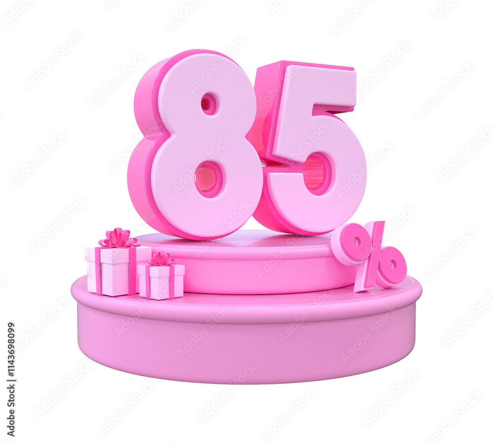 85 Percent Off 3D Pink Discount On Podium 85 Percent Off 3D Pink Discount On Podium