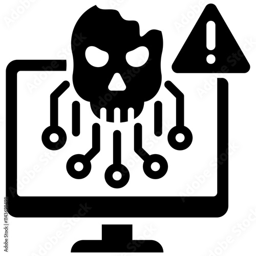 Infected Computer Icon