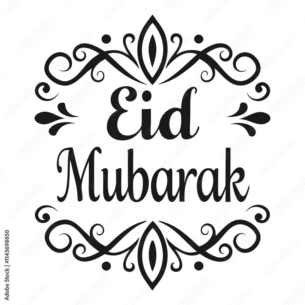 Fototapeta premium lettring eid mubarak