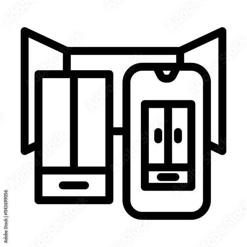 augmented reality industry 4 line icon vector. augmented reality industry 4 sign. isolated contour symbol black illustration