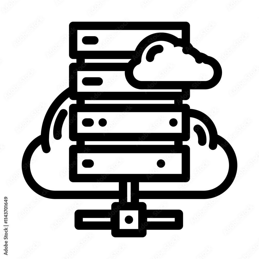 cloud computing industry 4 line icon vector. cloud computing industry 4 sign. isolated contour symbol black illustration cloud computing industry 4 line icon vector. cloud computing industry 4 sign. isolated contour symbol black illustration