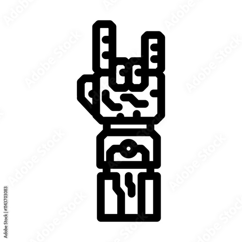 robotics collaboration industry 4 line icon vector. robotics collaboration industry 4 sign. isolated contour symbol black illustration