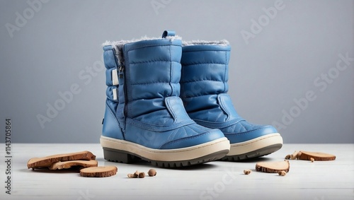 Children’s Blue Boots for Winter Weather photo