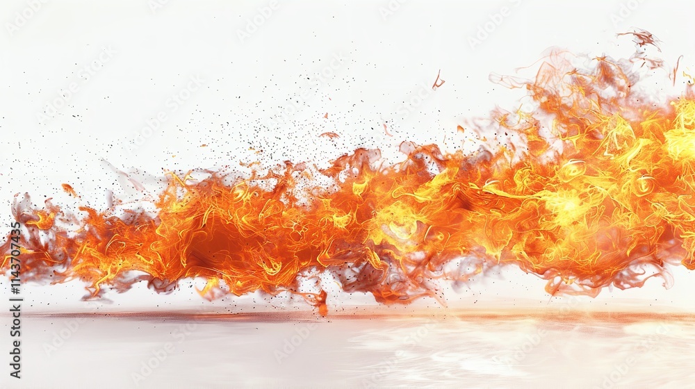Fire flames isolated on white background Fire flames isolated on white background