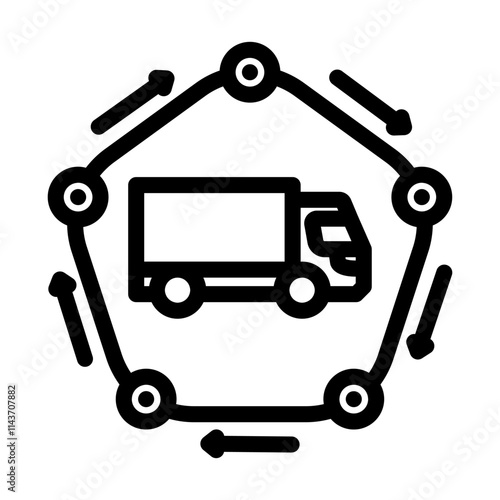 advanced supply chain industry 4 line icon vector. advanced supply chain industry 4 sign. isolated contour symbol black illustration