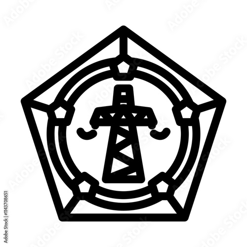 smart grid industry 4 line icon vector. smart grid industry 4 sign. isolated contour symbol black illustration