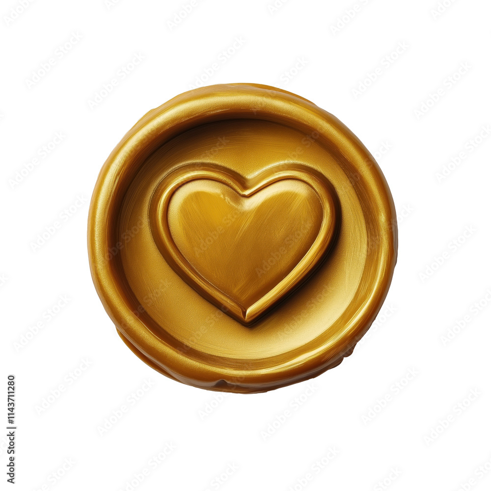 wax seal with a heart stamp isolated wax seal with a heart stamp isolated