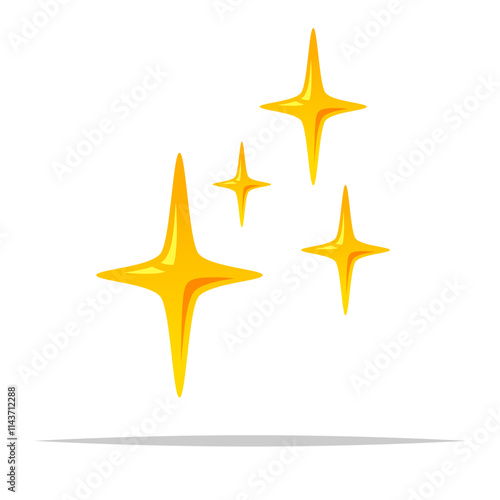Sparkle stars vector isolated illustration