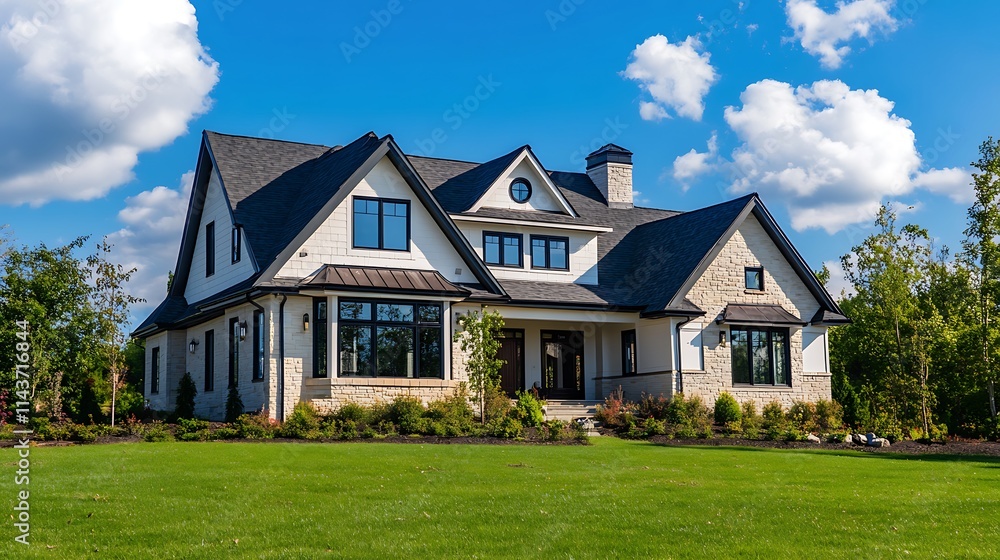 Modern Farmhouse Exterior. Luxury Home Design. Dream House.