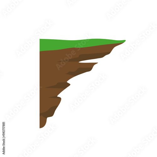 Ravine illustration. describe challenge, risk, obstacles, take a risk and danger. business concept illustration