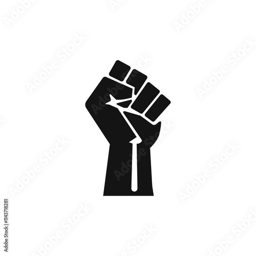 Black lives matter hand symbol. Vector illustration