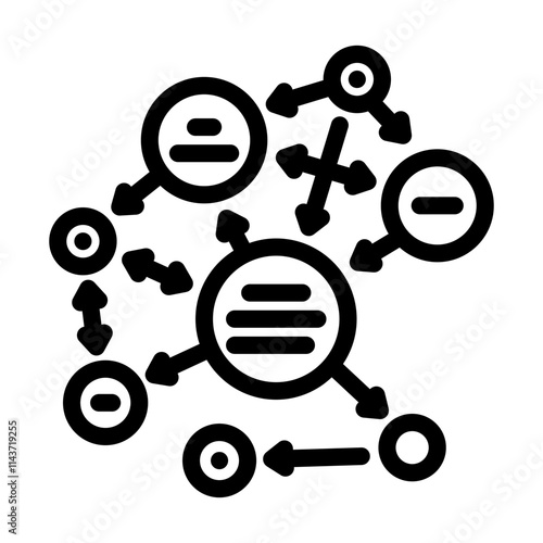 semantic web natural language processing nlp line icon vector. semantic web natural language processing nlp sign. isolated contour symbol black illustration
