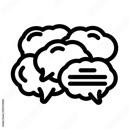 context bubble natural language processing nlp line icon vector. context bubble natural language processing nlp sign. isolated contour symbol black illustration