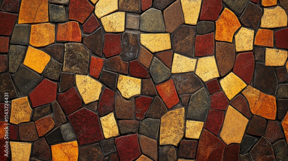 Colorful stone mosaic wall texture background. Colorful stone mosaic wall texture background.