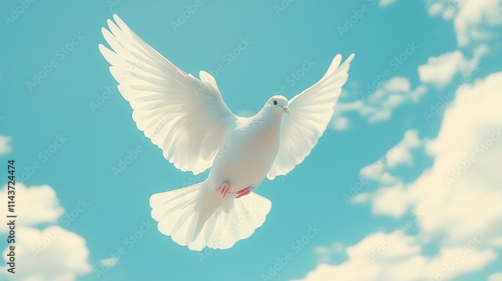 Dove in flight blue sky nature photograph peaceful environment Dove in flight blue sky nature photograph peaceful environment