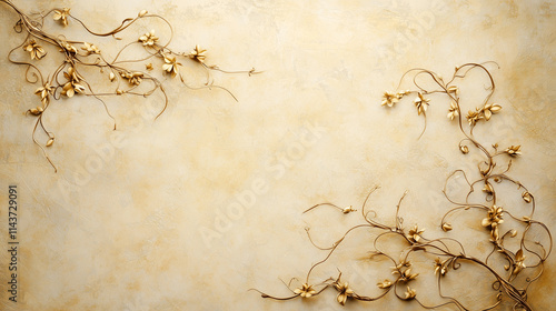 Golden Vines on Antique Pap...