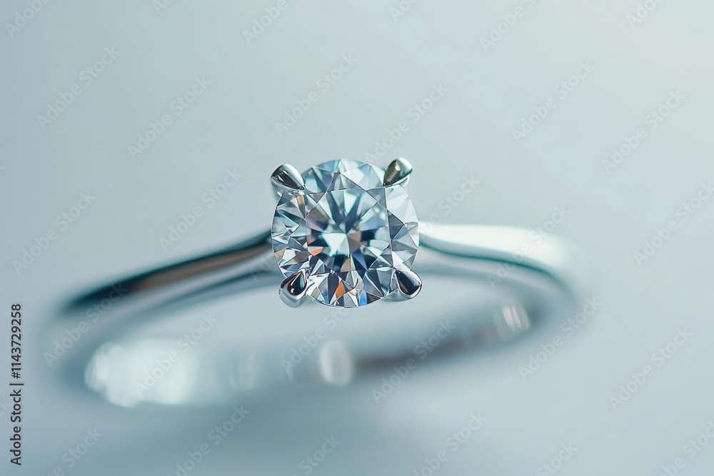 Diamond solitaire ring platinum band brilliant cut high clarity sparkling gemstone Diamond solitaire ring platinum band brilliant cut high clarity sparkling gemstone
