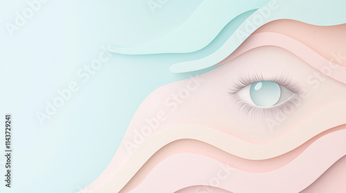 Serene Gaze: Abstract Paste...