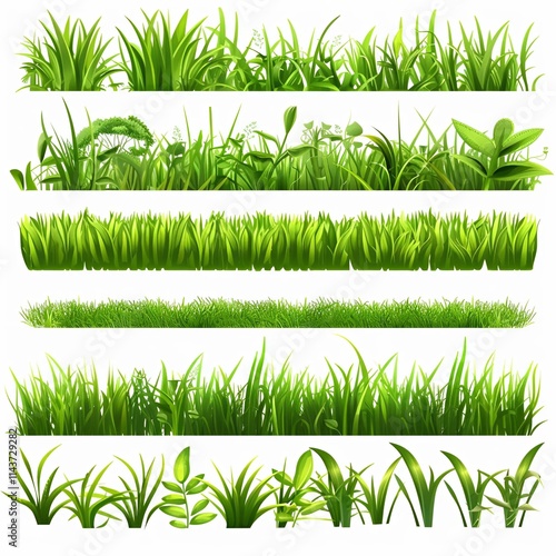 green grass set