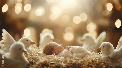 Peaceful Newborn in Dove's ...
