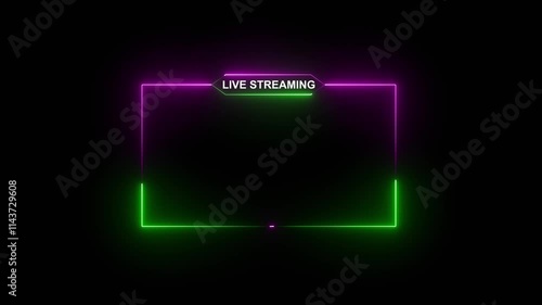 Wallpaper Mural live streaming neon text frame animation box frame neon frame live streaming game live Stream overlay animation for live streaming video Titles 4k Torontodigital.ca